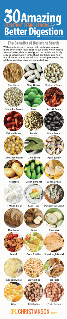 Resistant Starch Food Chart